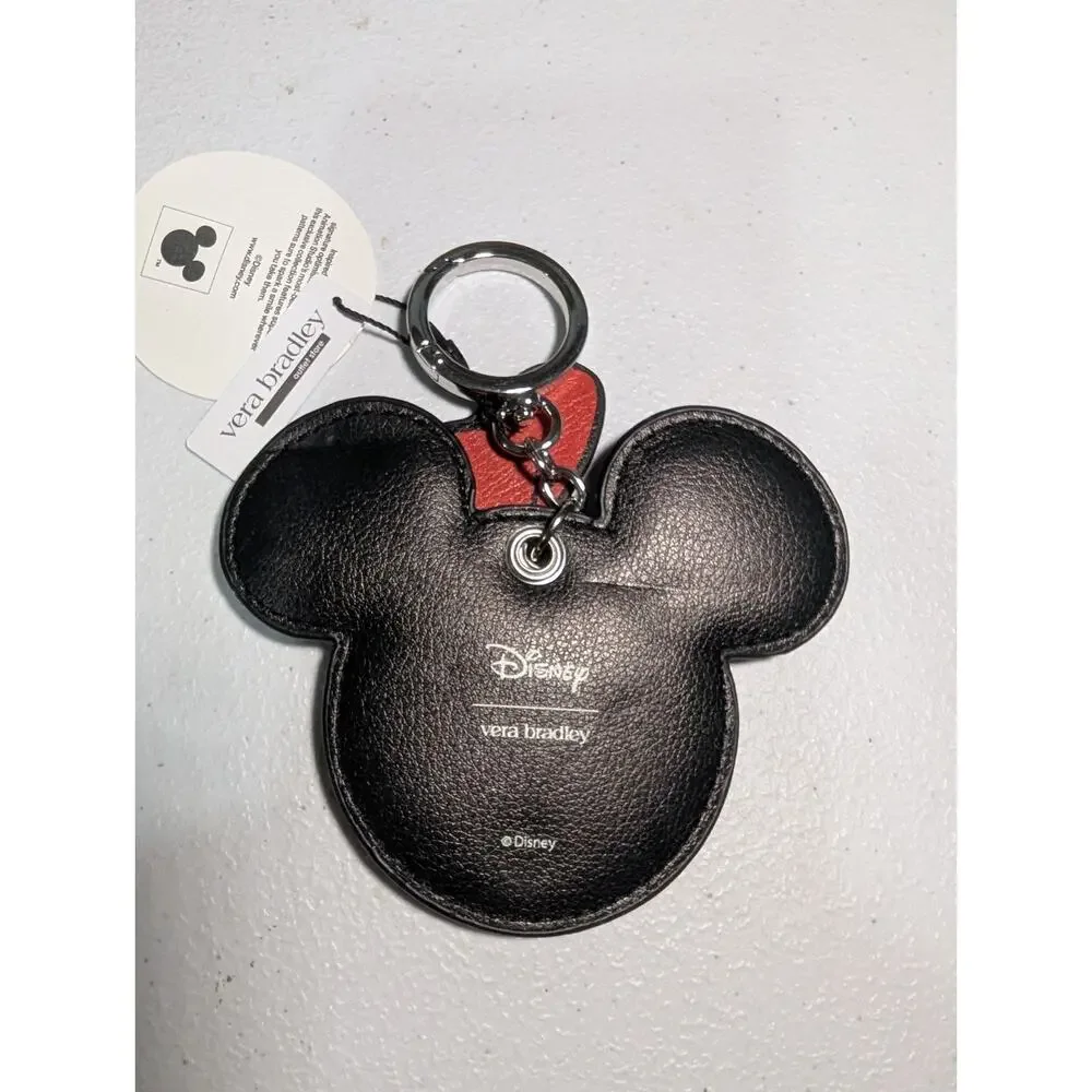 NWT Vera Bradley Disney Key Ring /Bag charm- Minnie Mouse-flowers bows
